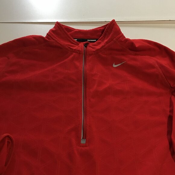 Nike Sphere Element 1/2 Zip Running Pullover Men Large Red - Picture 7 of 11